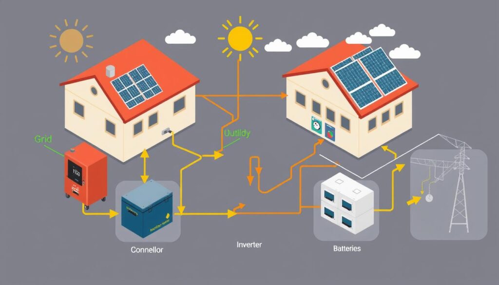 solar energy system diagram