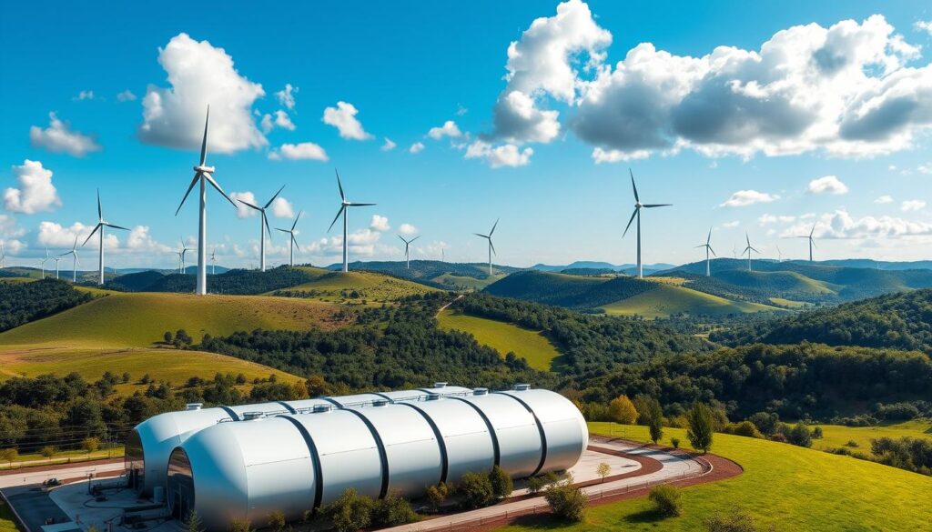 Wind energy storage