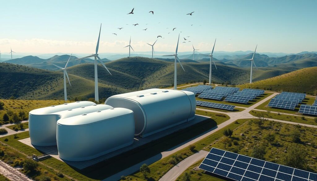 Wind energy storage